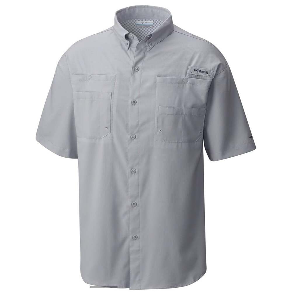 Columbia PFG Tamiami II Shirt Mens Sz Small Gray Short Sleeve Fishing Outdoor UV - Picture 1 of 9